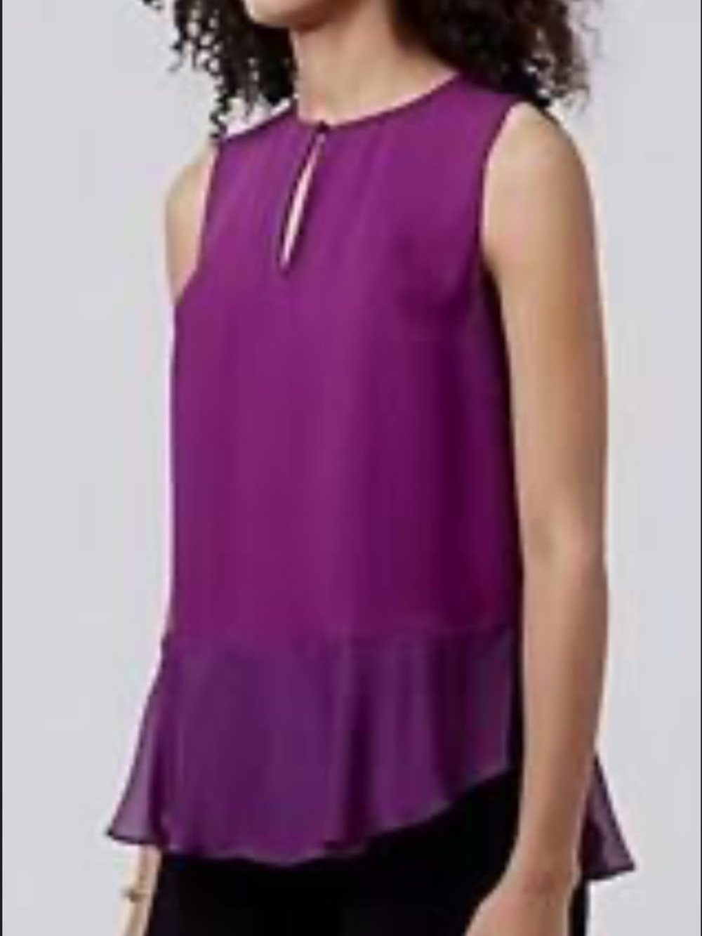 Diane Von Furstenberg Rich Purple Blouse 100% silk